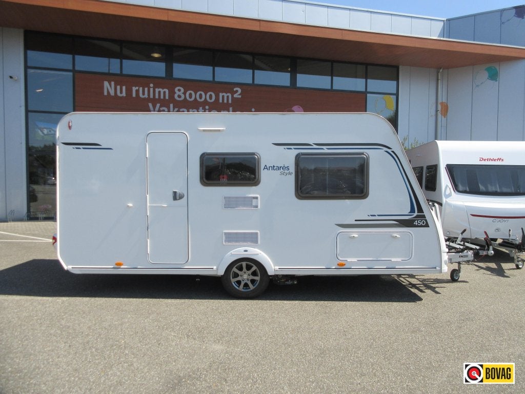 Caravelair Antares Style 450 COMPACT MET ENKELE BEDDEN, Schokbreker, Overige typen, Caravelair, Tot en met 4
