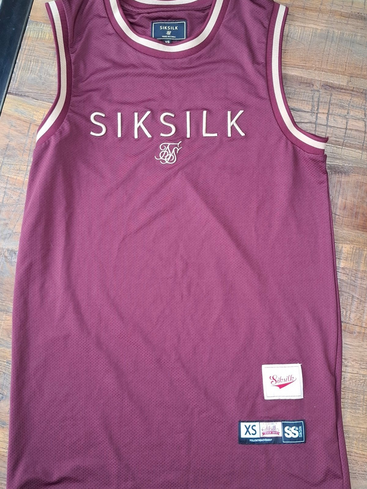 SikSilk Tanktop Heren - Bordeauxrood Maat S, Ophalen of Verzenden, Zo goed als nieuw, Kleding