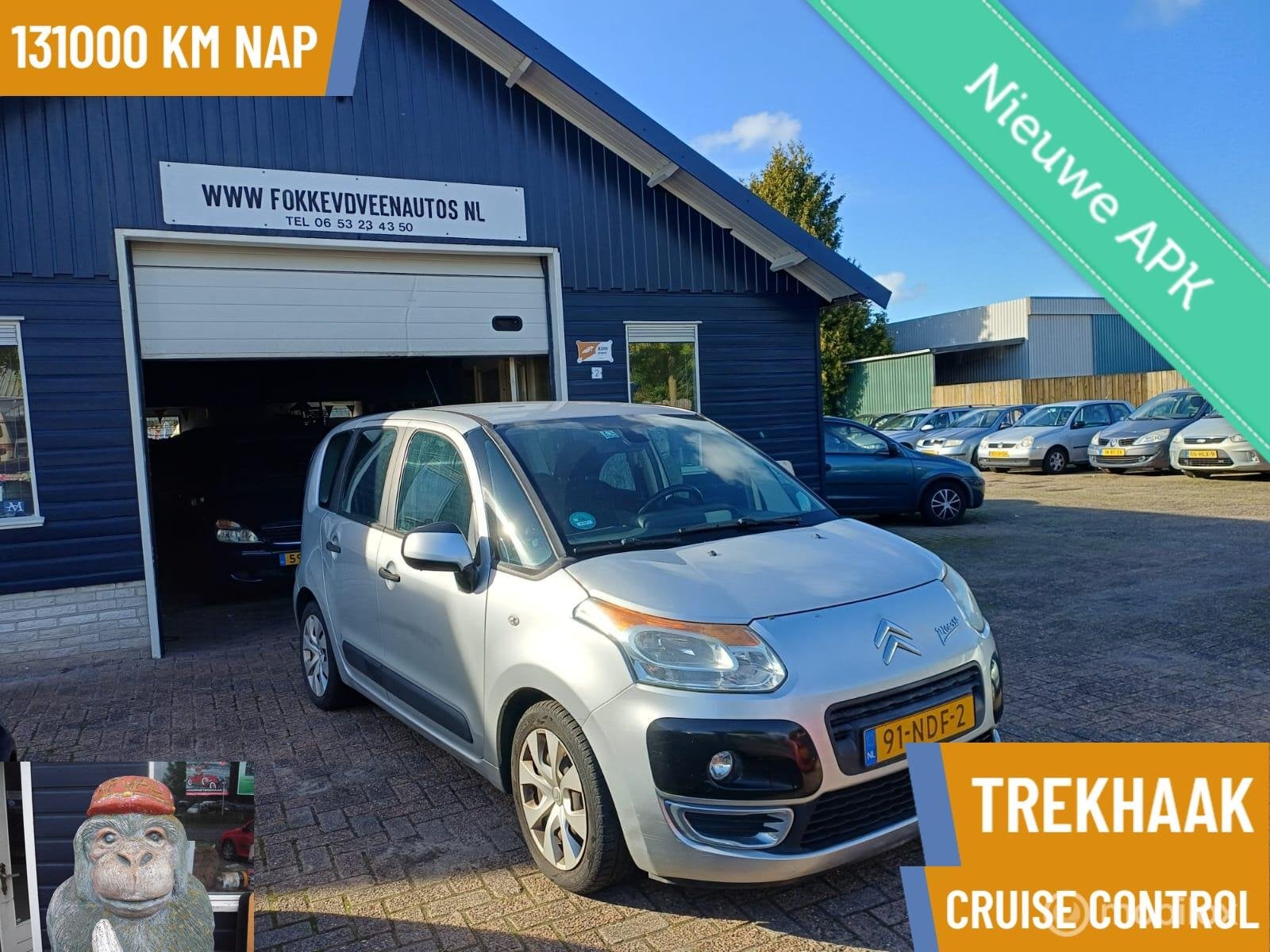 Citroen C3 Picasso 1.6 VTi Aura Garantie, alle inruil mogeli, Auto's, Voorwielaandrijving, Euro 5, Gebruikt, 4 cilinders
