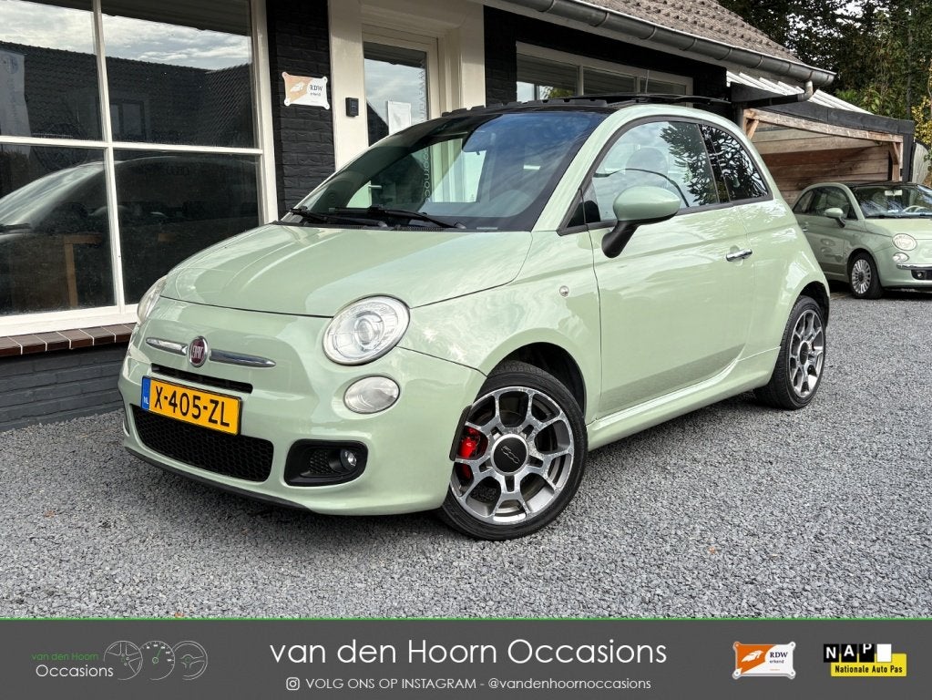 Fiat 500 1.4 Sport UNIEK! | AIRCO | CRUISE | DAKJE | PISTACH, Auto's, Euro 5, 15 km/l, Gebruikt, 31 €/maand