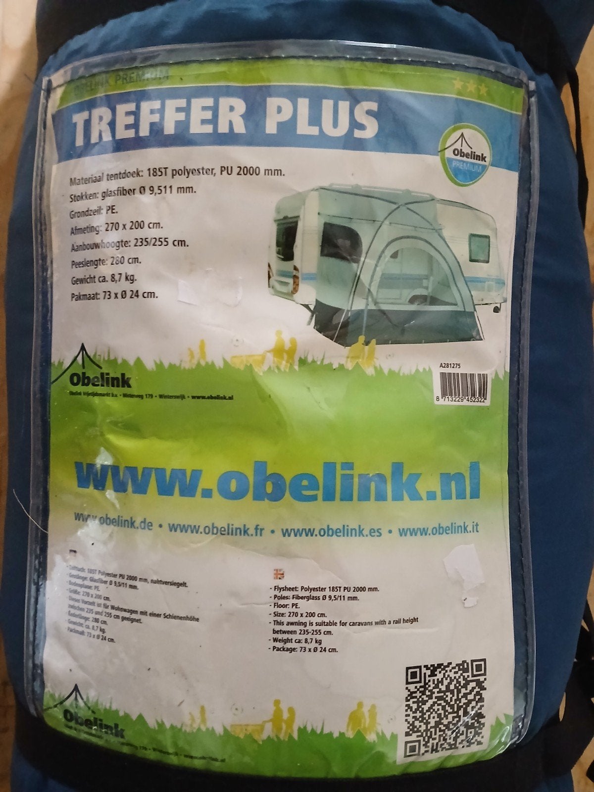 Obelink Treffer Plus (2.75x2.00m), Ophalen, Gebruikt