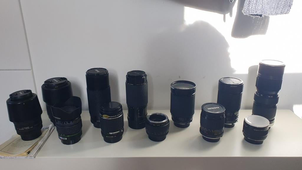 Grote partij lenzen, pentax K/KAF2, minolta md, nikon f, Ophalen of Verzenden, Zo goed als nieuw, Telelens, Zoom