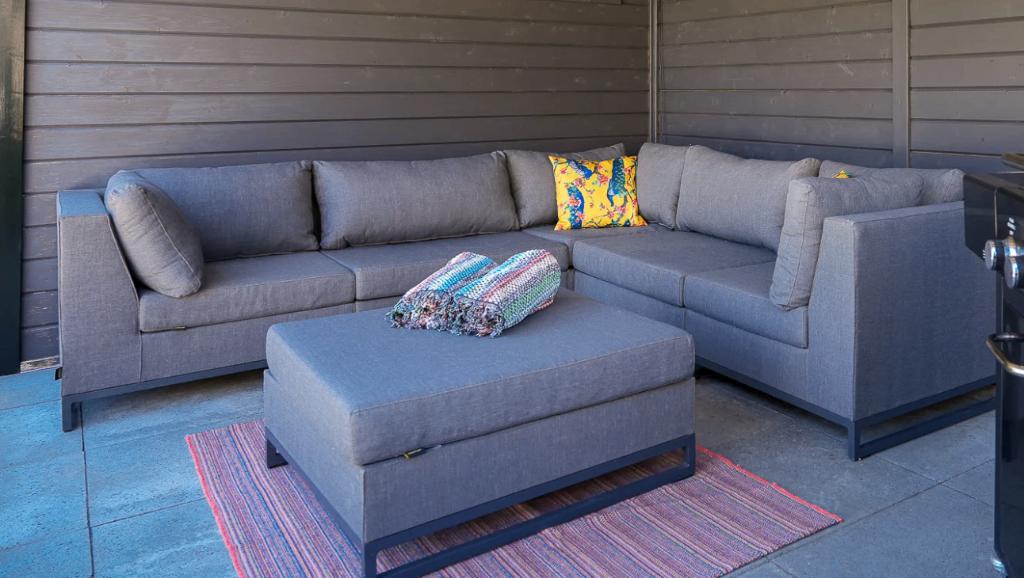 Exotan Rhodos loungeset 6-delig stone grey, Tuin en Terras, Tuinsets en Loungesets, Ophalen, 6 zitplaatsen, Aluminium, Zo goed als nieuw