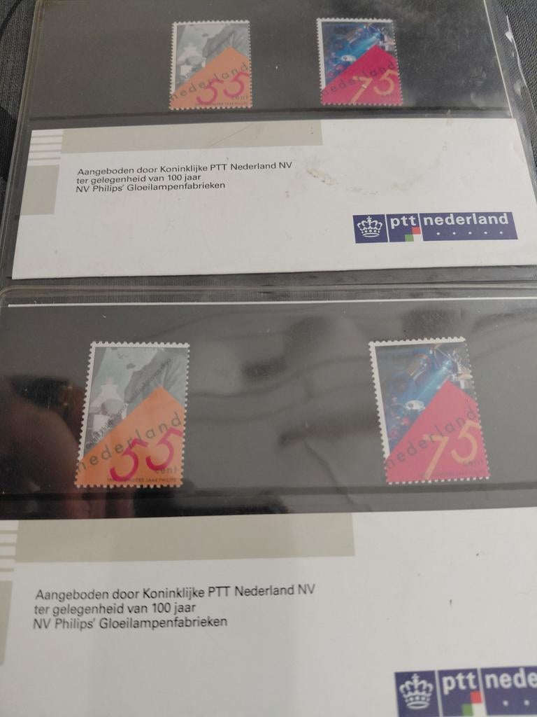 Postzegels 100 jaar Philips Gloeilampenfabrieken, Postzegels en Munten, Postzegels | Nederland, Ophalen of Verzenden