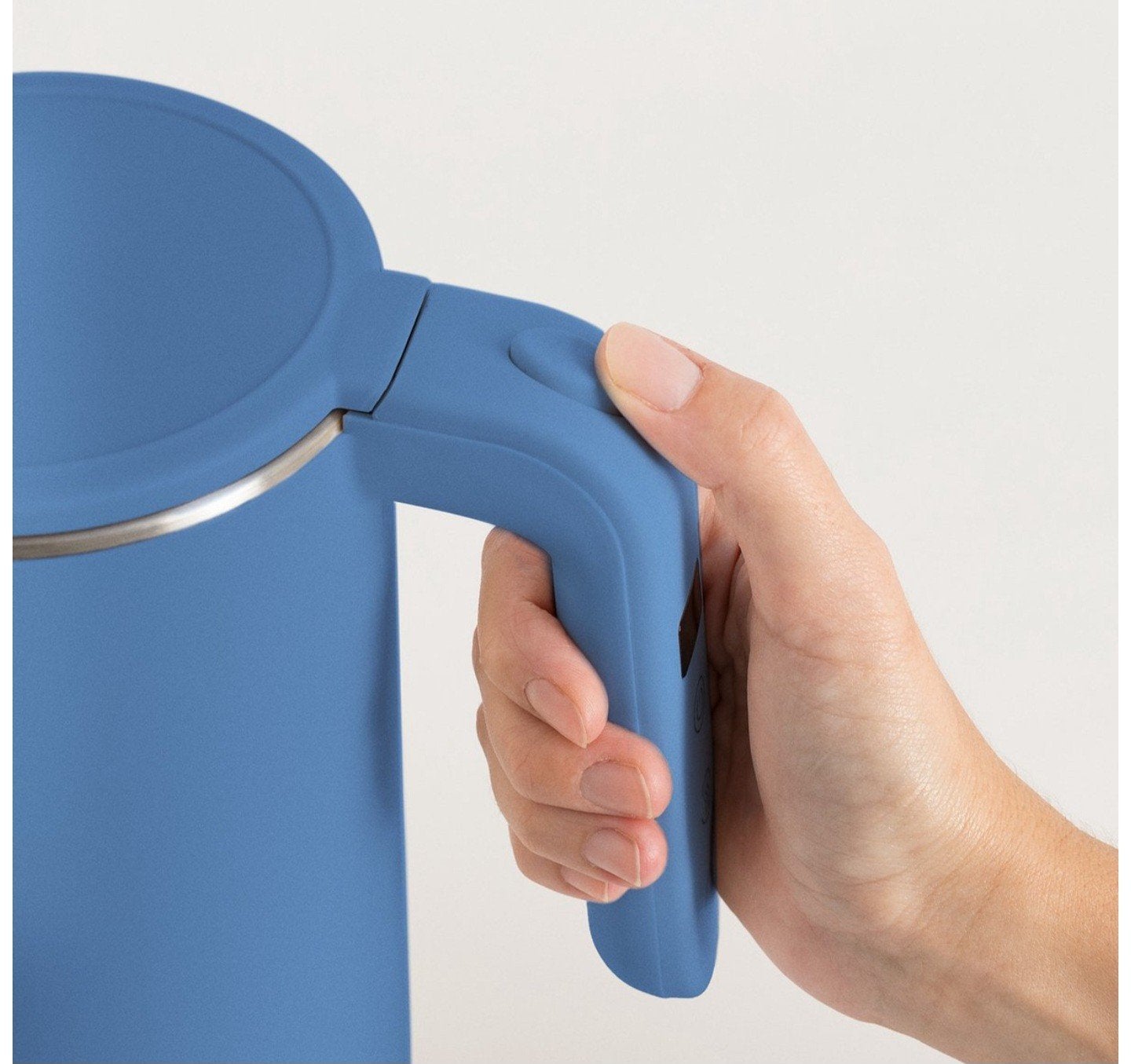 CREATE STUDIO PRO 1L Waterkoker met Temp. Regeling - Blauw, 1 tot 2 liter, Ophalen of Verzenden, Nieuw, Rvs