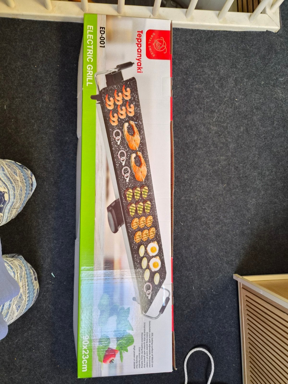 Royal Swiss Teppanyaki Grillplaat XXL 90x23cm 2000W, Ophalen, Zo goed als nieuw