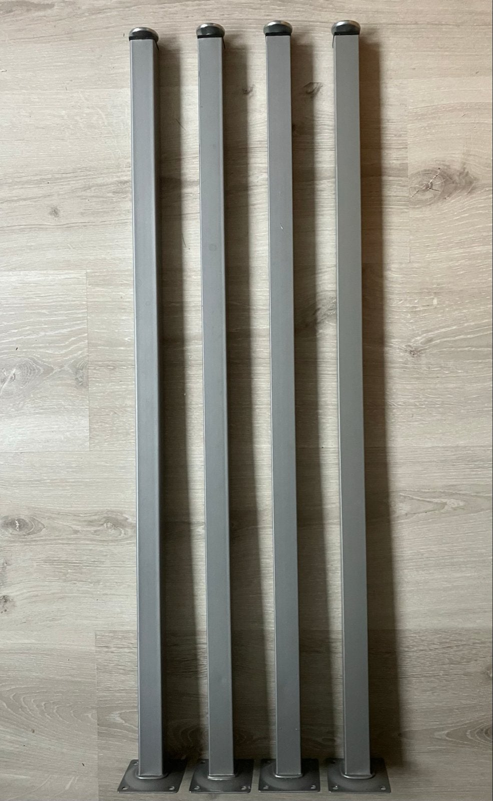 Set van 4 metalen tafelpoten - grijs, Tafelpoot, Minder dan 50 cm, 50 tot 100 cm, Ophalen of Verzenden