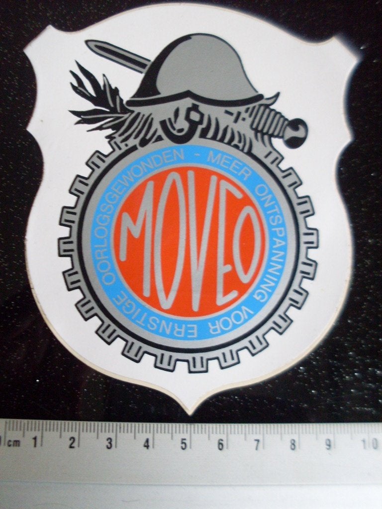 sticker moveo logo meer ontspanning voor oorlogsgewonden, Verzenden, Zo goed als nieuw, Bedrijf of Vereniging
