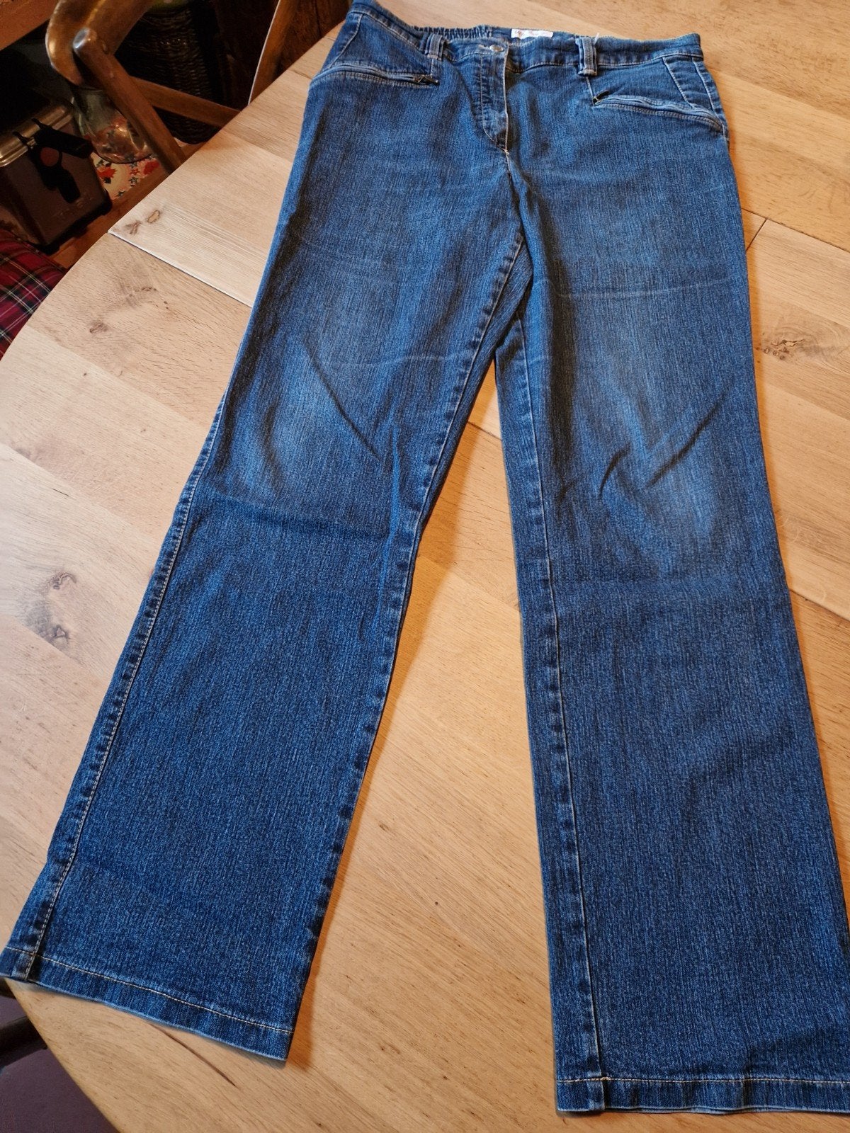 ULLA POPKEN SPIJKERBROEK MAAT 46, Ulla Popken, Ophalen of Verzenden, Blauw, Broek of Spijkerbroek