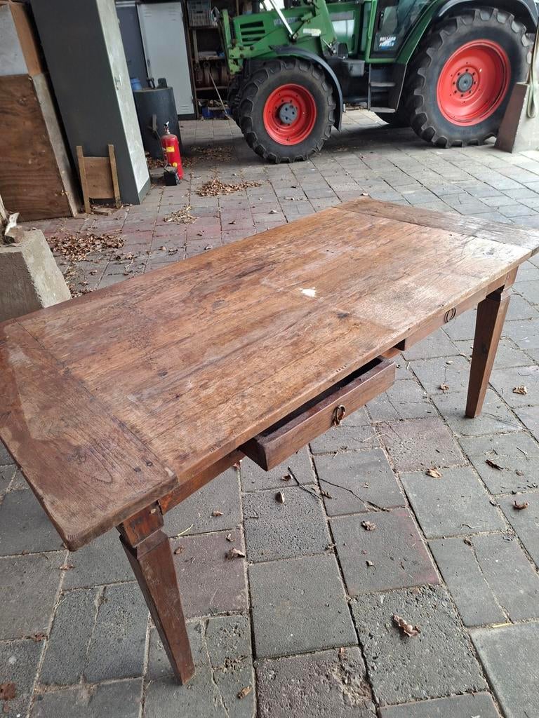 Eiken tafels 2 stuks brocante, Ophalen