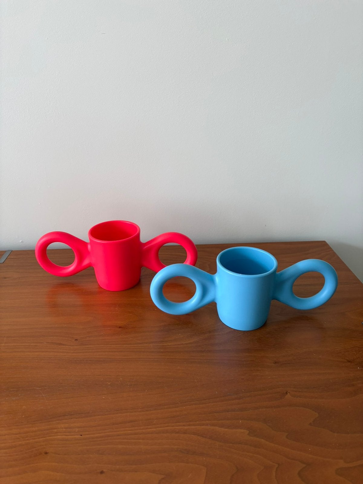 Gispen Dutch design drinkbeker set blauw roze beker, Ophalen, Object, Meerkleurig, Kunststof