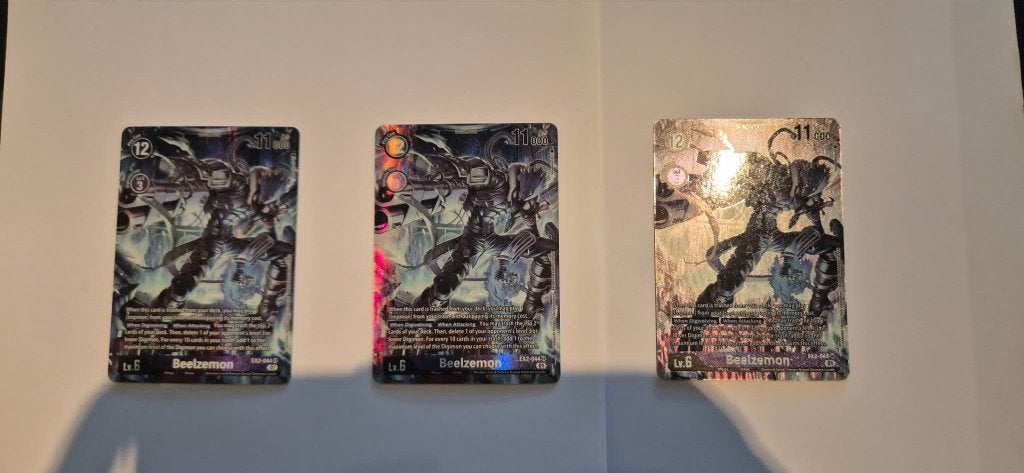Beelzemon (EX2-044) (V.2) Digital Hazard Digimon Kaart, Ophalen of Verzenden, Zo goed als nieuw, Losse kaart, Foil