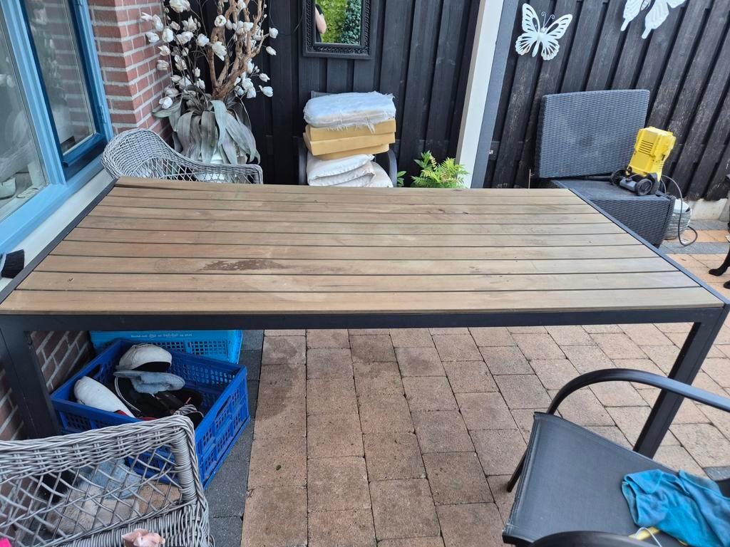 Tuintafel, Ophalen, Gebruikt, Rechthoekig, Hout