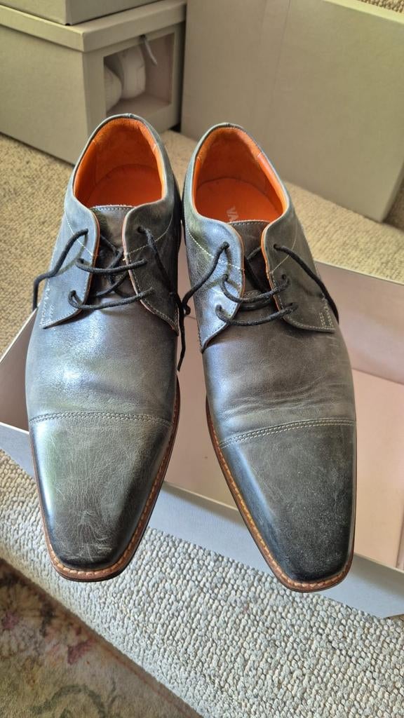 Van Lier nette schoenen - Grijs leer, maat 43, Ophalen of Verzenden