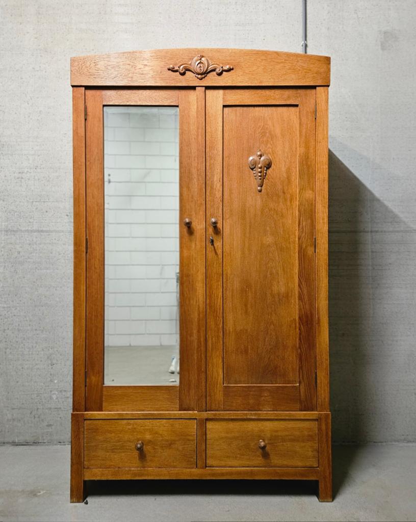 Antieke brocante Art Deco meidenkast vintage linnenkast kast, Ophalen of Verzenden