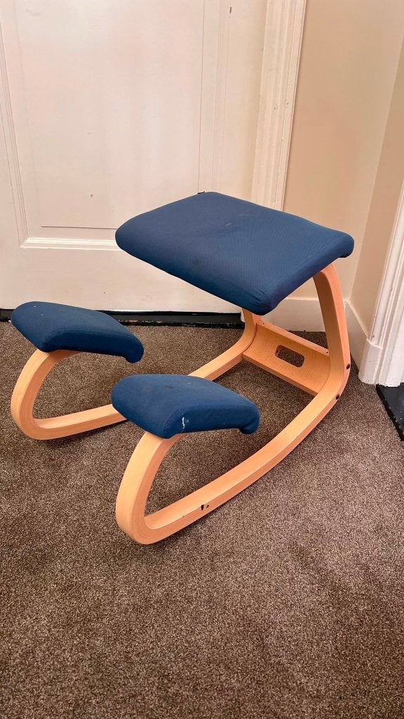 Varier Variable Balans kniestoel blauw | ergonomische stoel, Huis en Inrichting, Ophalen, Gebruikt, Blauw, Eén