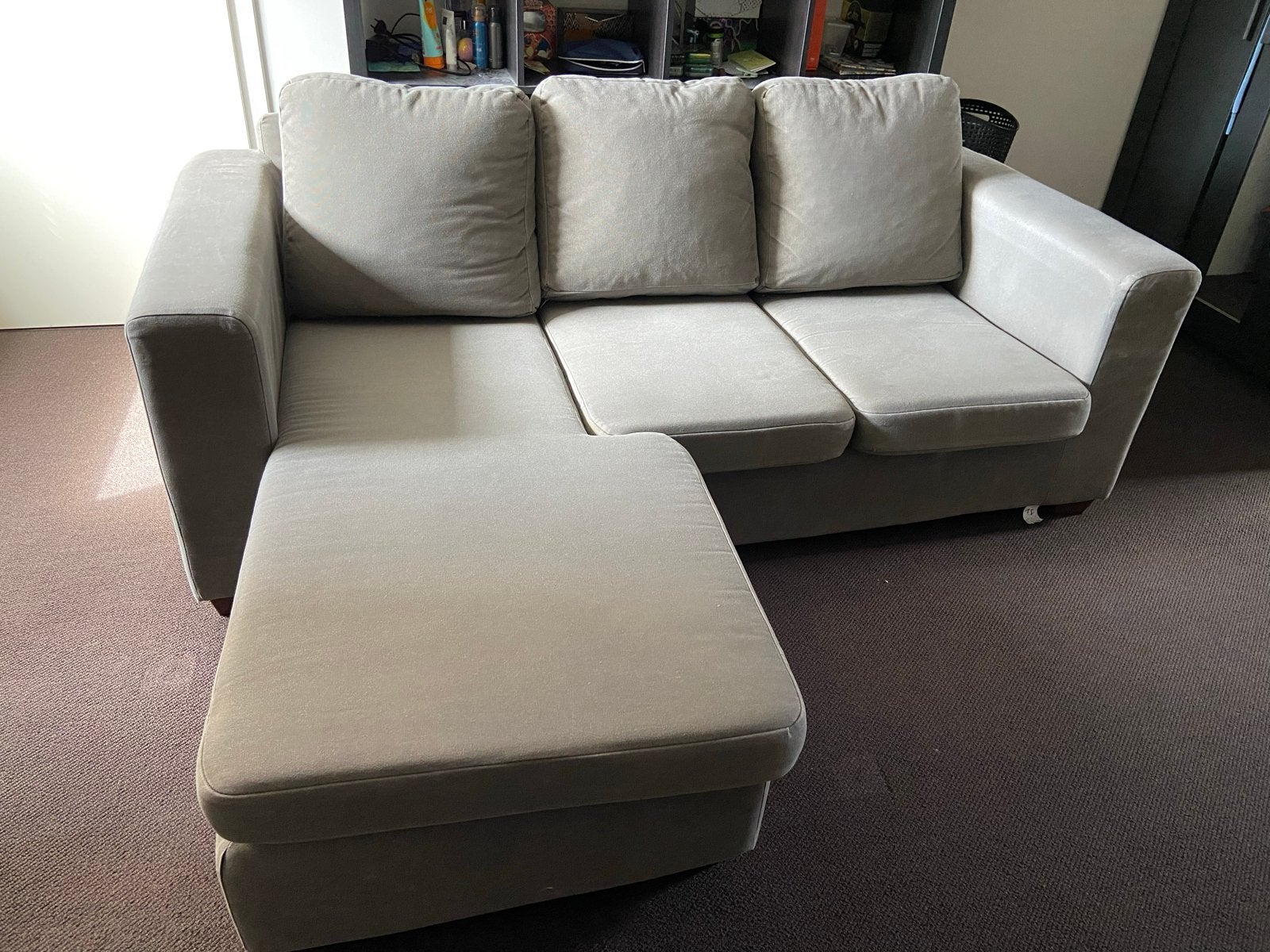 Loungebank met verwisselbaar loungegedeelte, Ophalen, Gebruikt, 150 tot 200 cm, Driepersoons