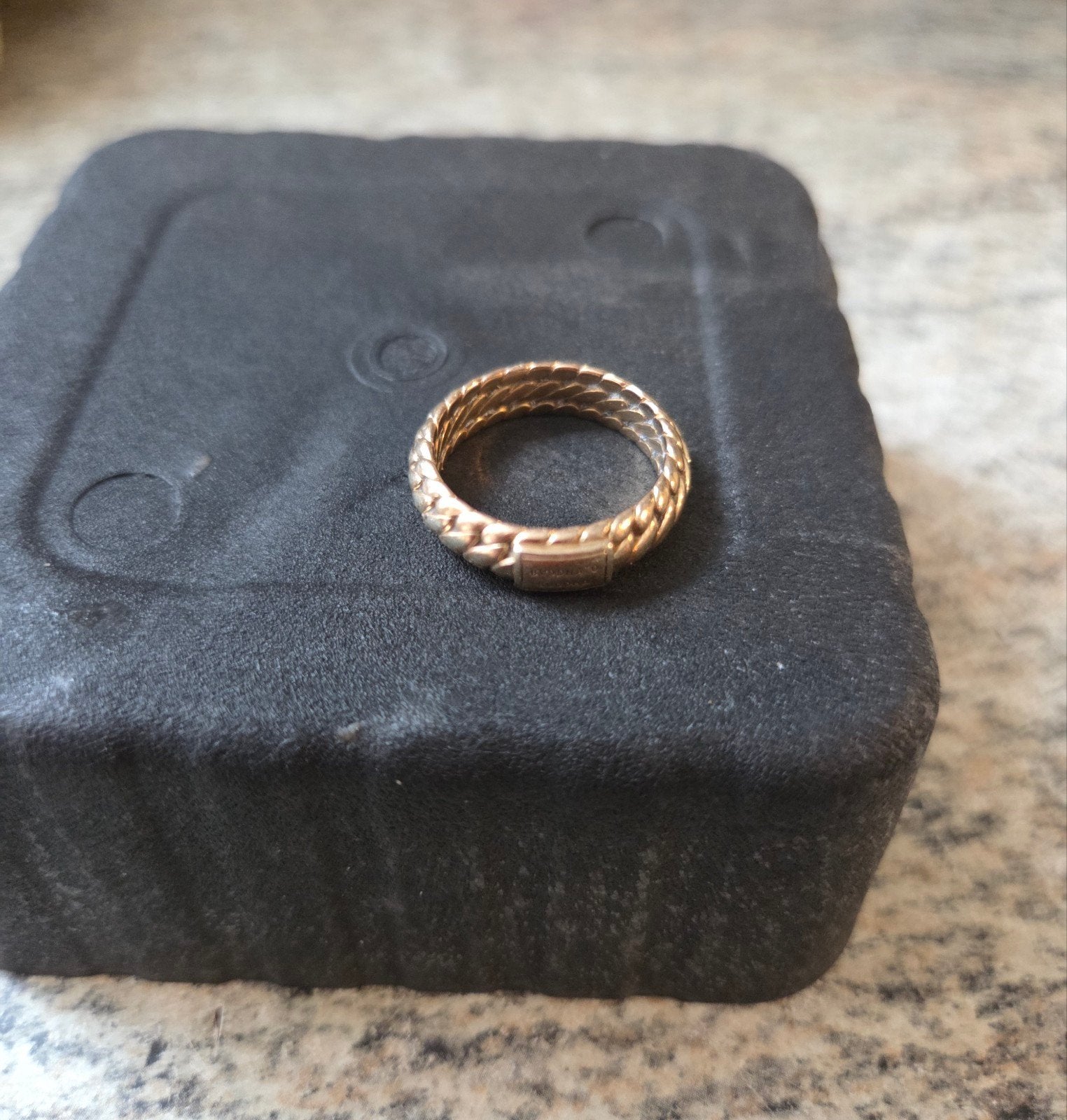 Budha to buddha ring van geelgoud verguld zilver, maat 17cm, Ophalen of Verzenden, Goud, Zilver, Dame