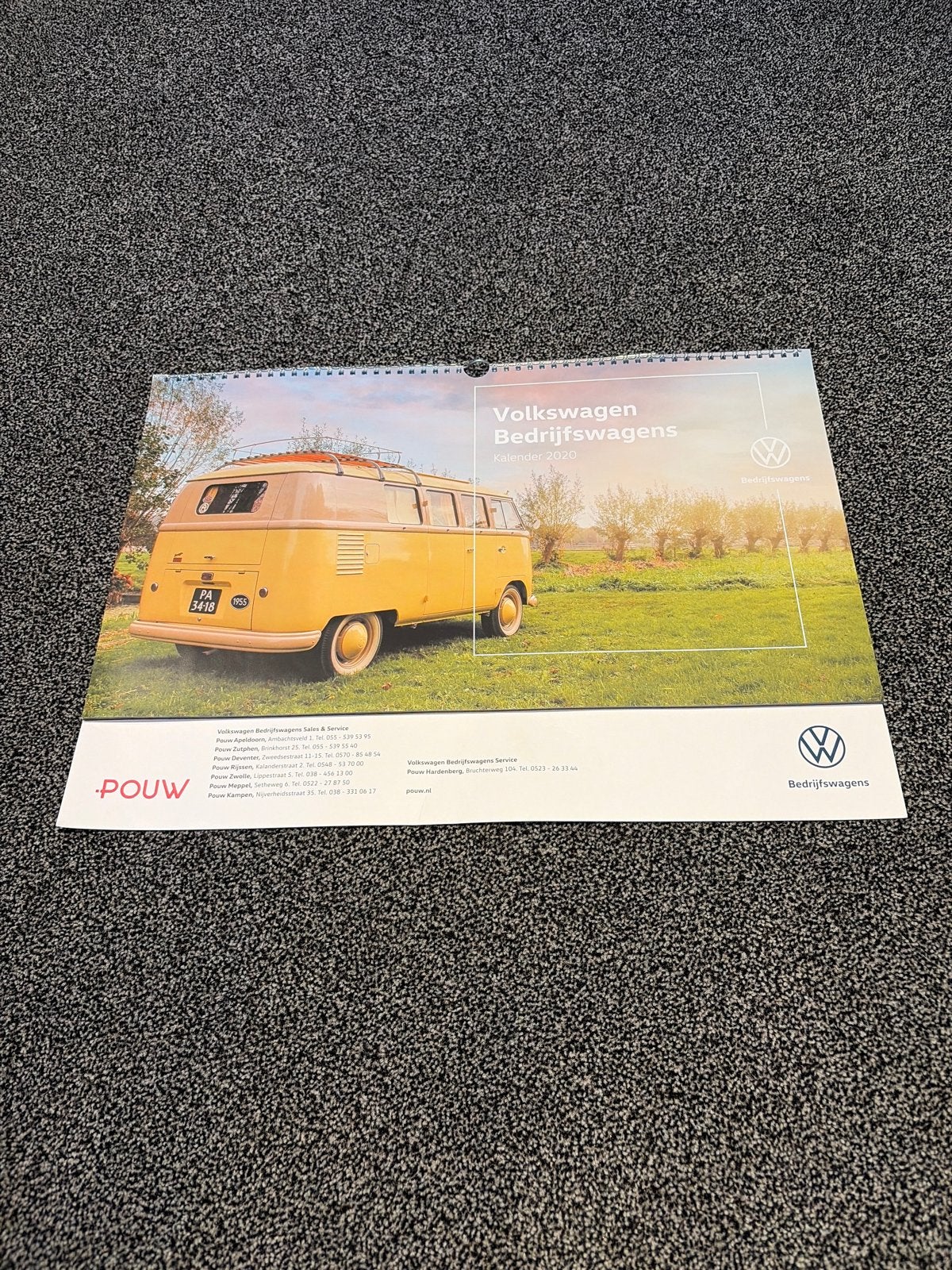 Volkswagen Bedrijfswagens kalender 2020, Ophalen, Maandkalender, Gebruikt