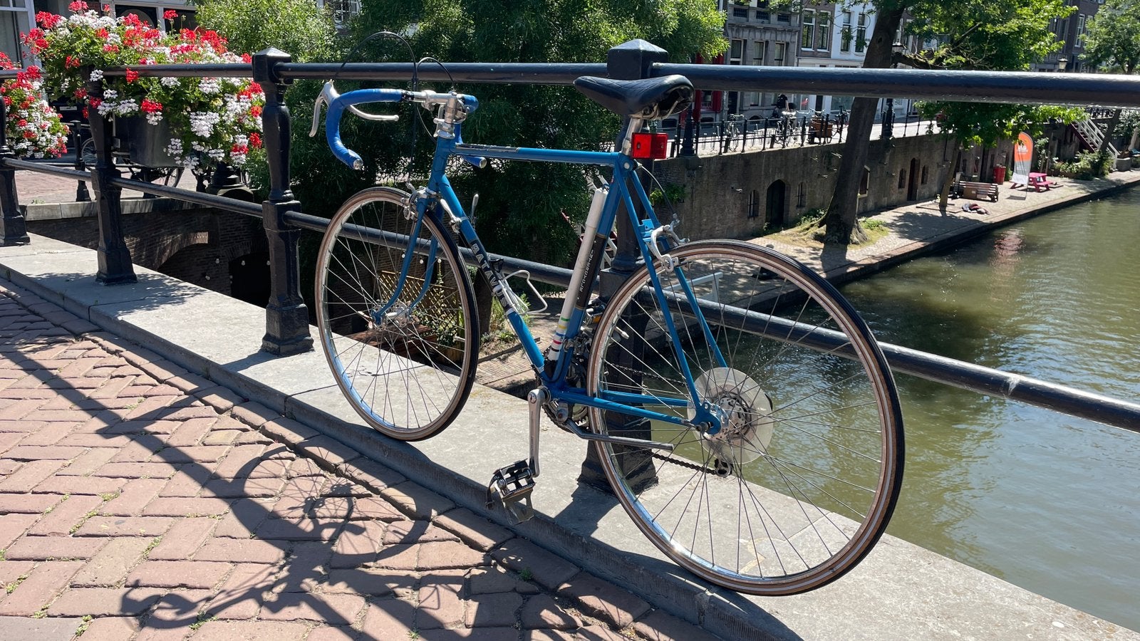 Racefiets Batavus blauw vintage, Fietsen en Brommers, Fietsen | Racefietsen, Ophalen, Gebruikt, Velgrem, Batavus