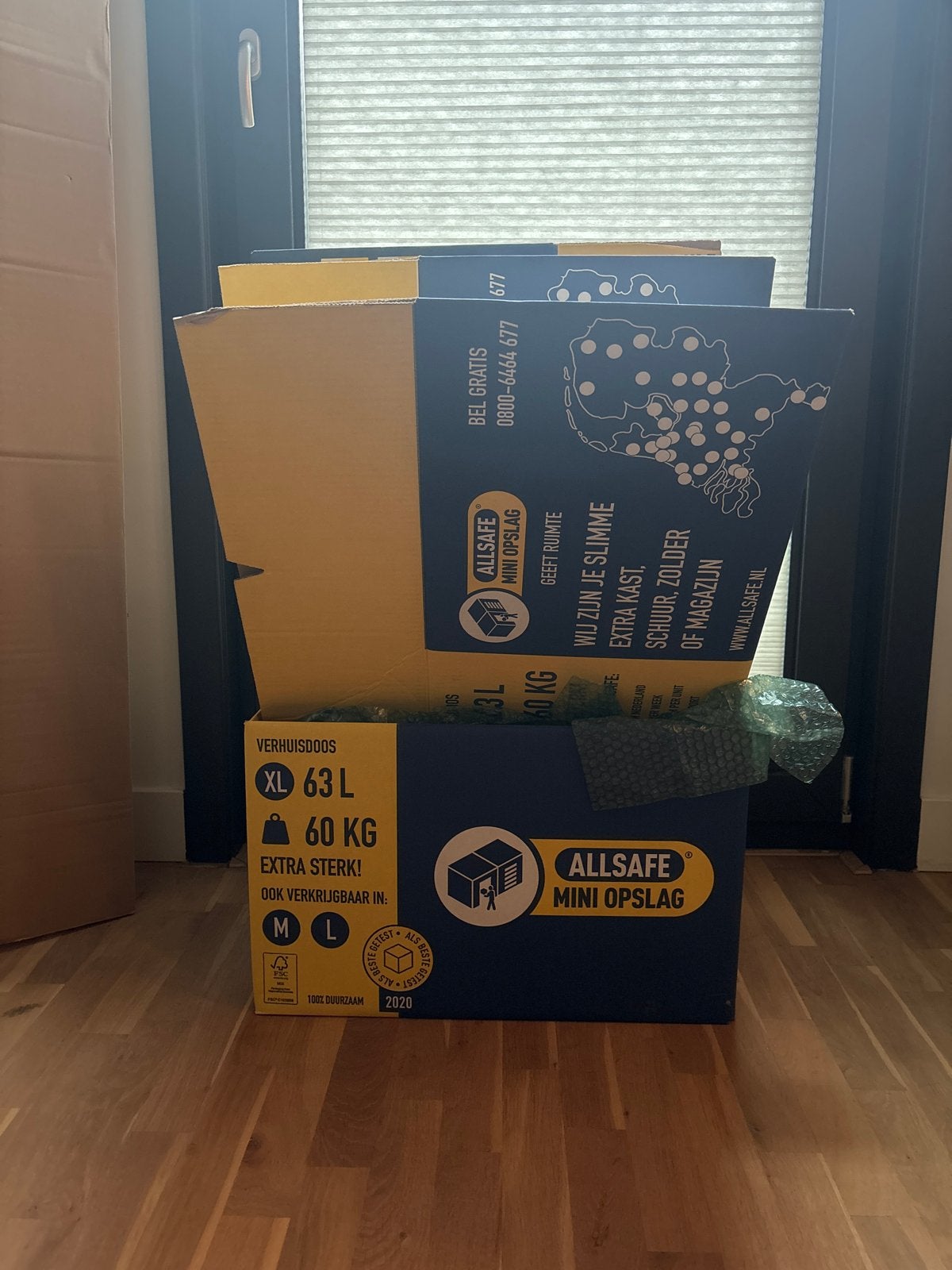 Allsafe XL Verhuisdoos - 63L, Extra Sterk, Ophalen, Doos, 40 tot 60 cm, Minder dan 50 cm