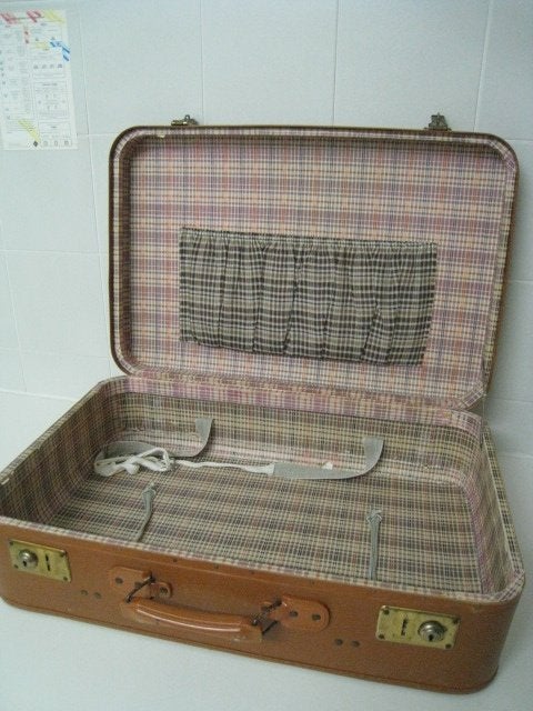 Stevige oude reiskoffer, retro-model !!, Ophalen, Nieuw, Overige materialen, 70 cm of meer