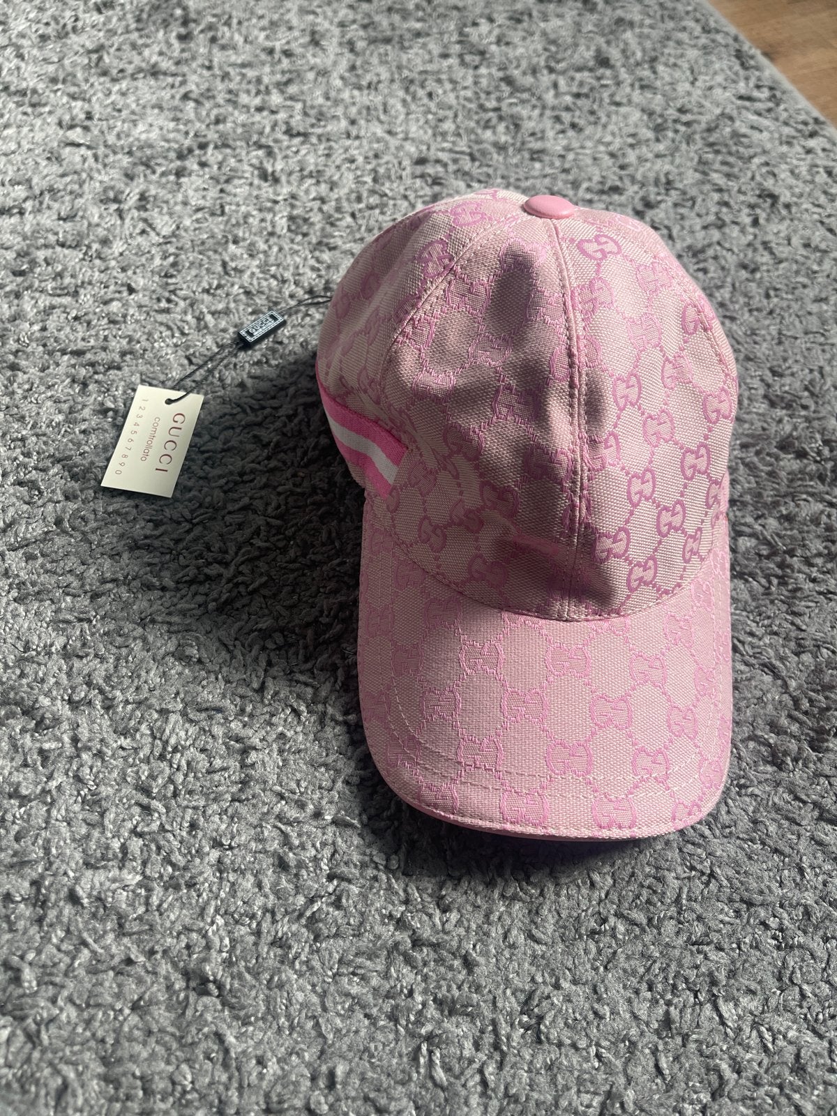 Gucci Pet Roze met GG-patroon, Kleding | Dames, Ophalen of Verzenden, Zo goed als nieuw, One size fits all, Pet