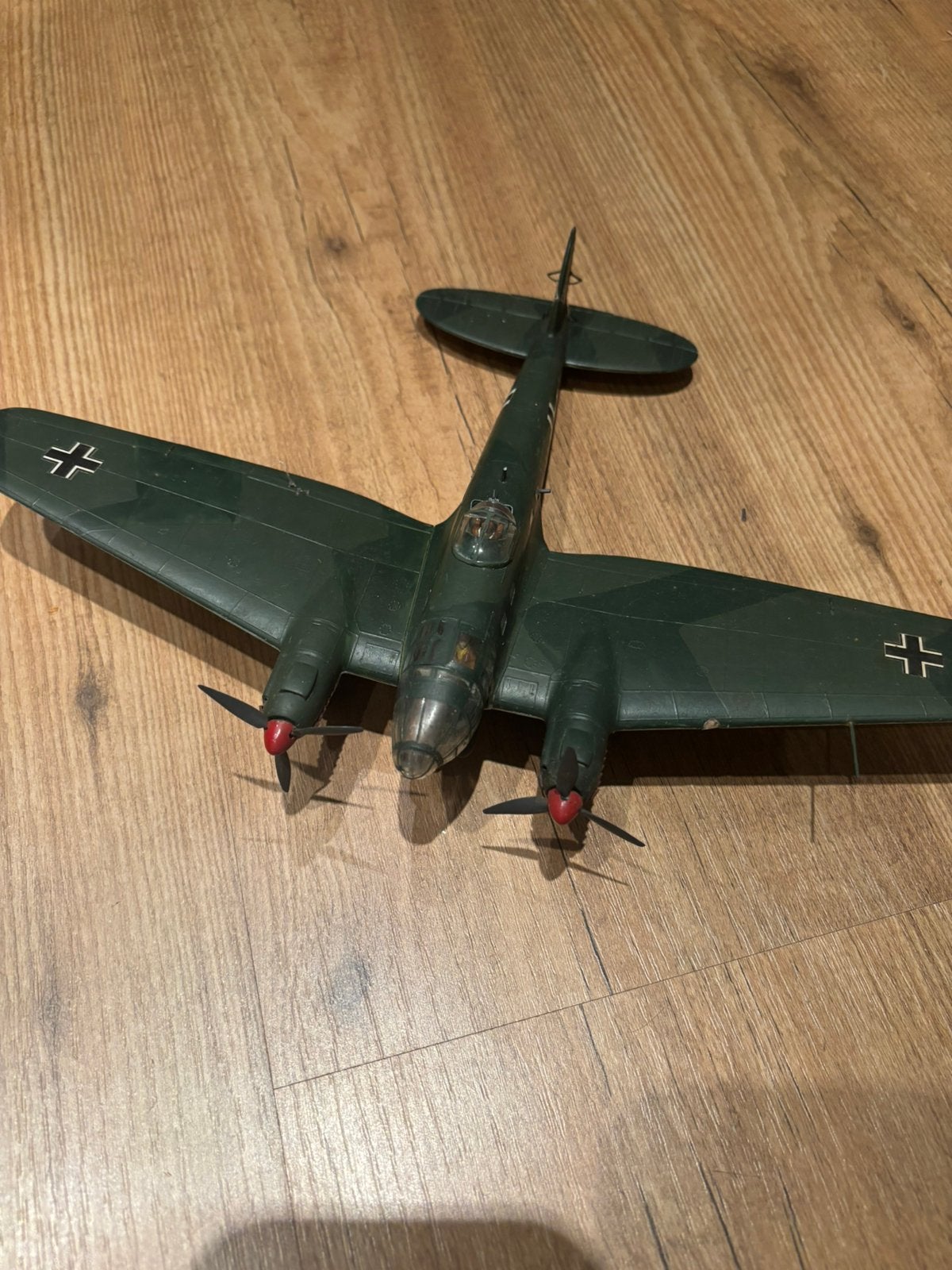 C) Heinkel He-111 Duitse bommenwerper WW2 gebouwd model, 1:72 tot 1:144, Gebruikt, Italeri, Ophalen of Verzenden