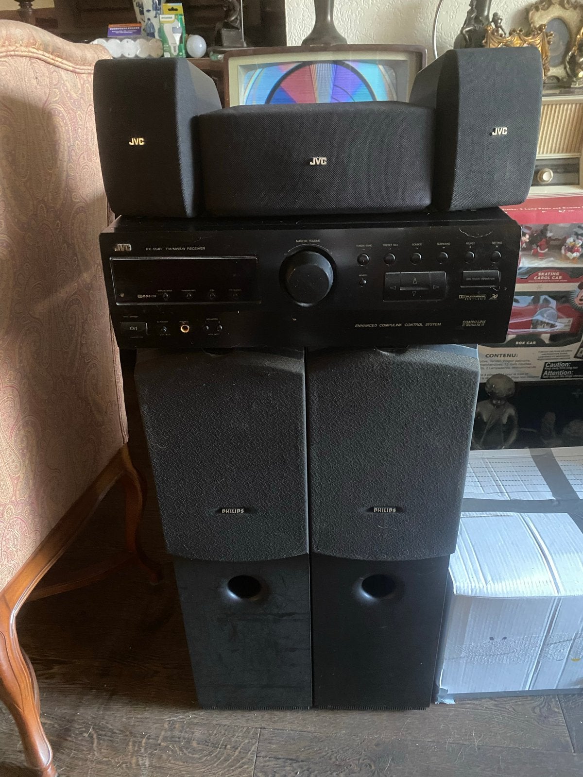 JVC Home Cinema Set met Philips Speakers, Audio, Tv en Foto, Stereo-sets, Ophalen, Gebruikt, JVC, Losse componenten