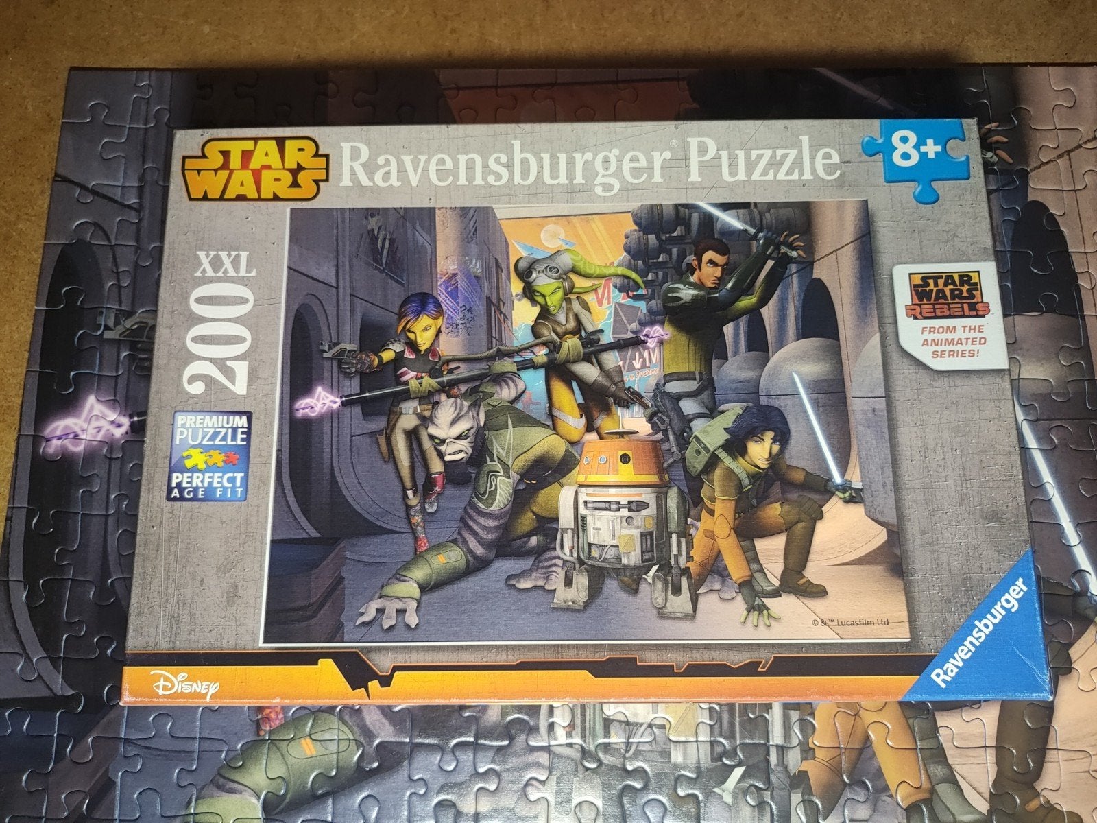 Ravensburger puzzel 200 XXL puzzel Star Wars, Ophalen of Verzenden, Minder dan 500 stukjes, Zo goed als nieuw, Legpuzzel