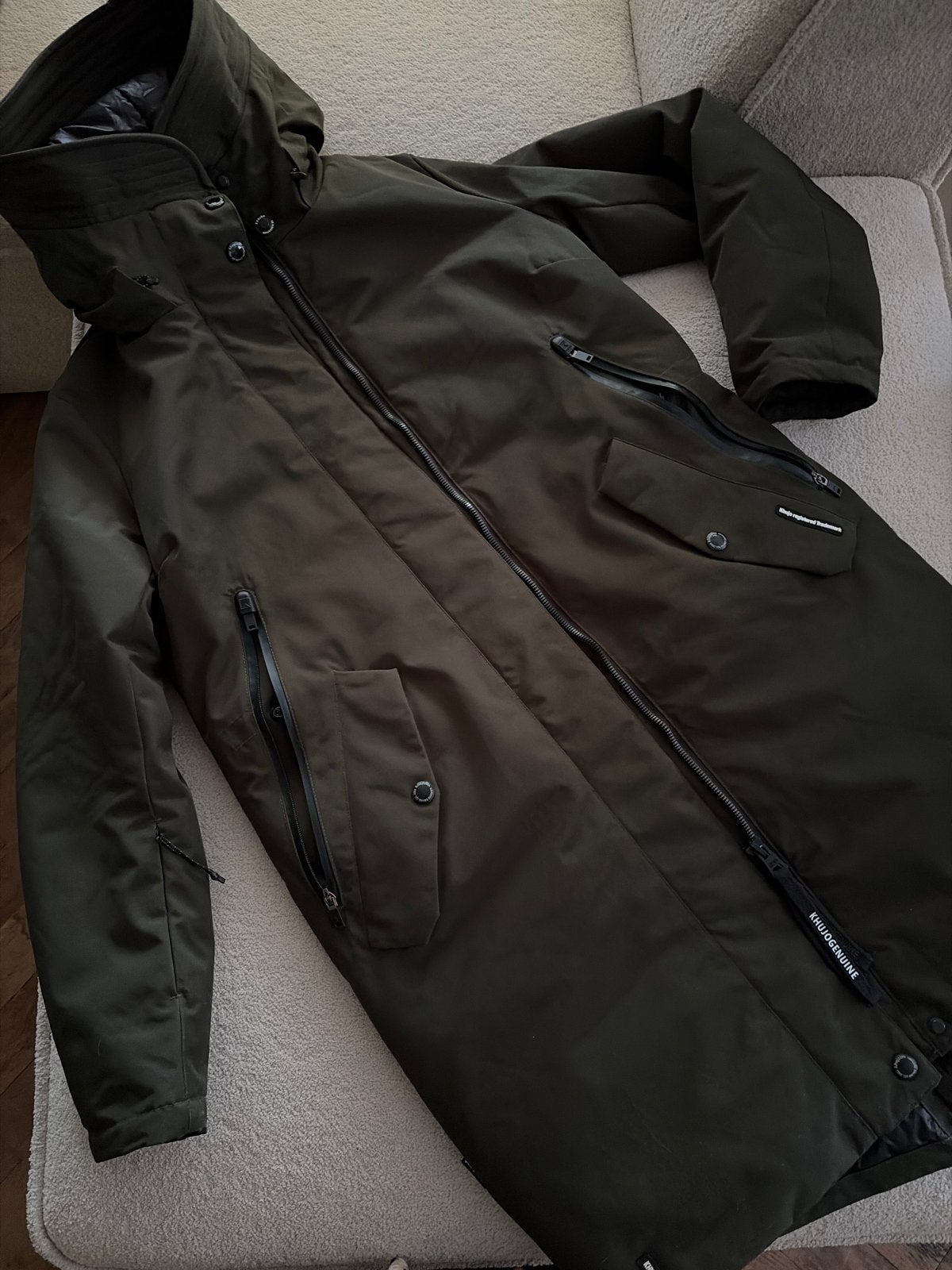 Khujo Genuine winterjas - Donkergroen - Maat XL, Verzenden, Zo goed als nieuw, Maat 42/44 (L), Groen