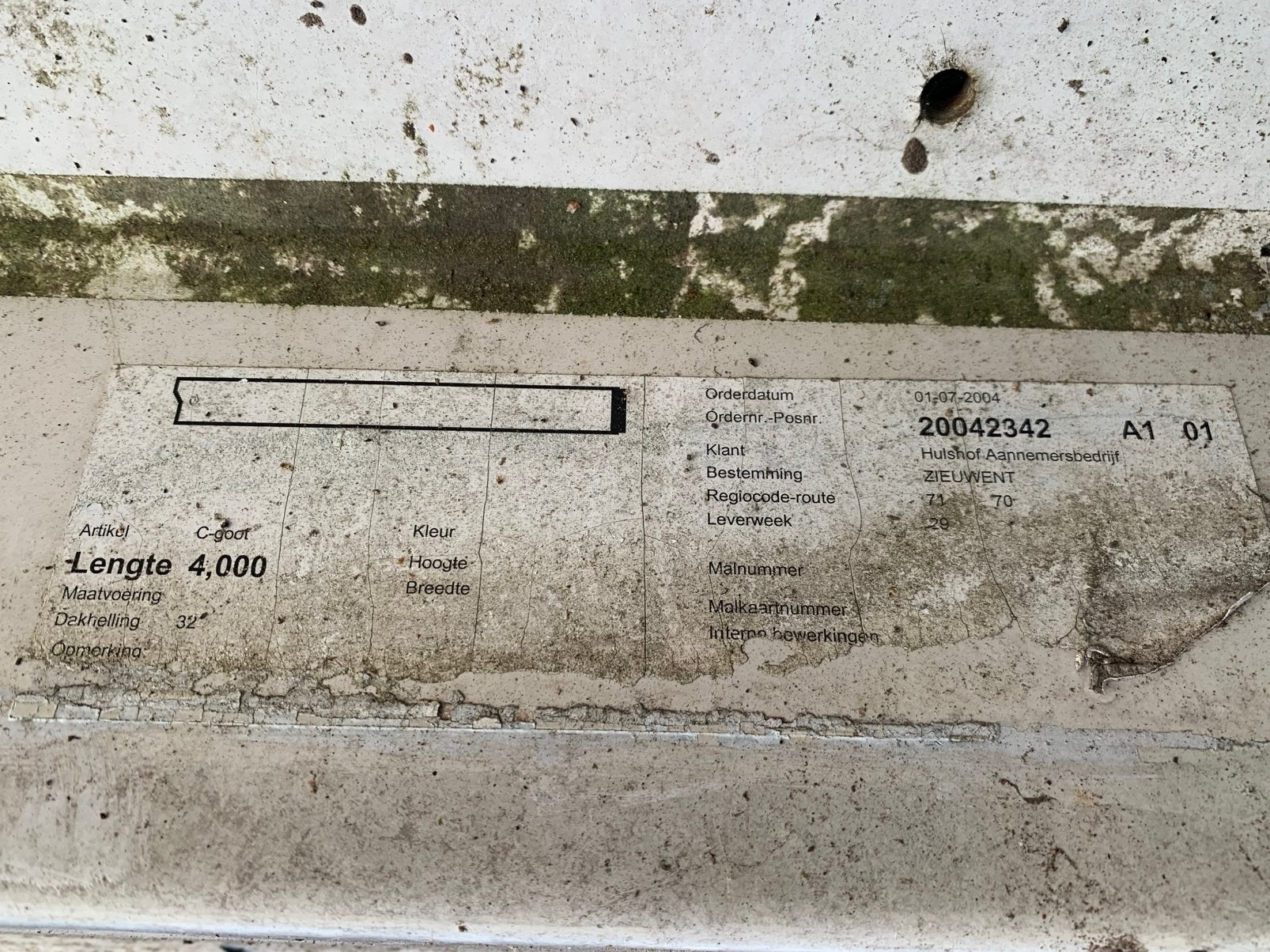 C-goot 4 mtr polyester, Ophalen, Overige materialen, Gebruikt, 4 tot 6 meter
