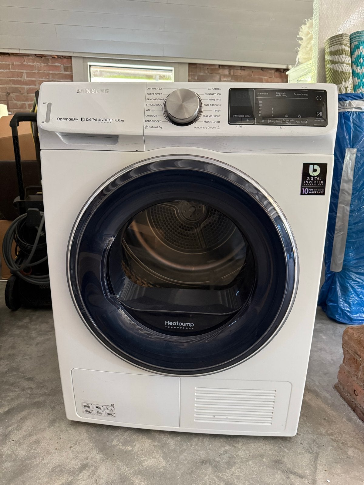 Samsung Warmtepompdroger 8kg, Ophalen, 8 tot 10 kg, Zo goed als nieuw, Voorlader