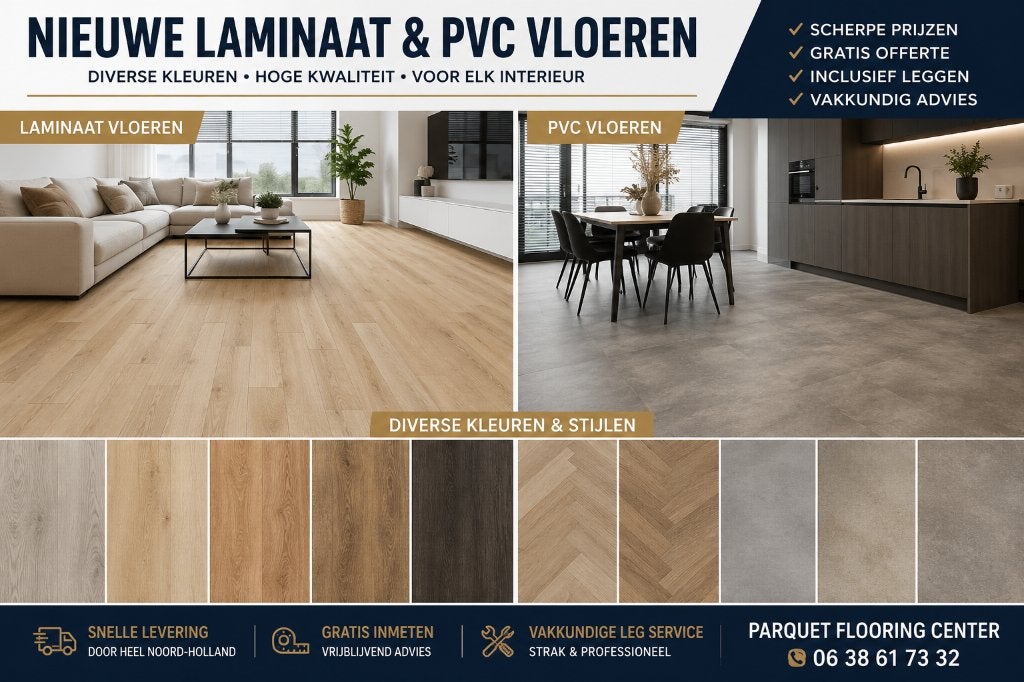 Laminaat vloer aanbieding Alkmaar | Gratis offerte, Ophalen, Nieuw, 75 m² of meer, Laminaat