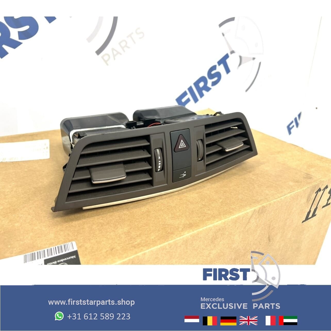 W212 W207 VENTILATIE LUCHT ROOSTER MIDDEN BRUIN Mercedes E K, Gebruikt, -, Ophalen of Verzenden, -