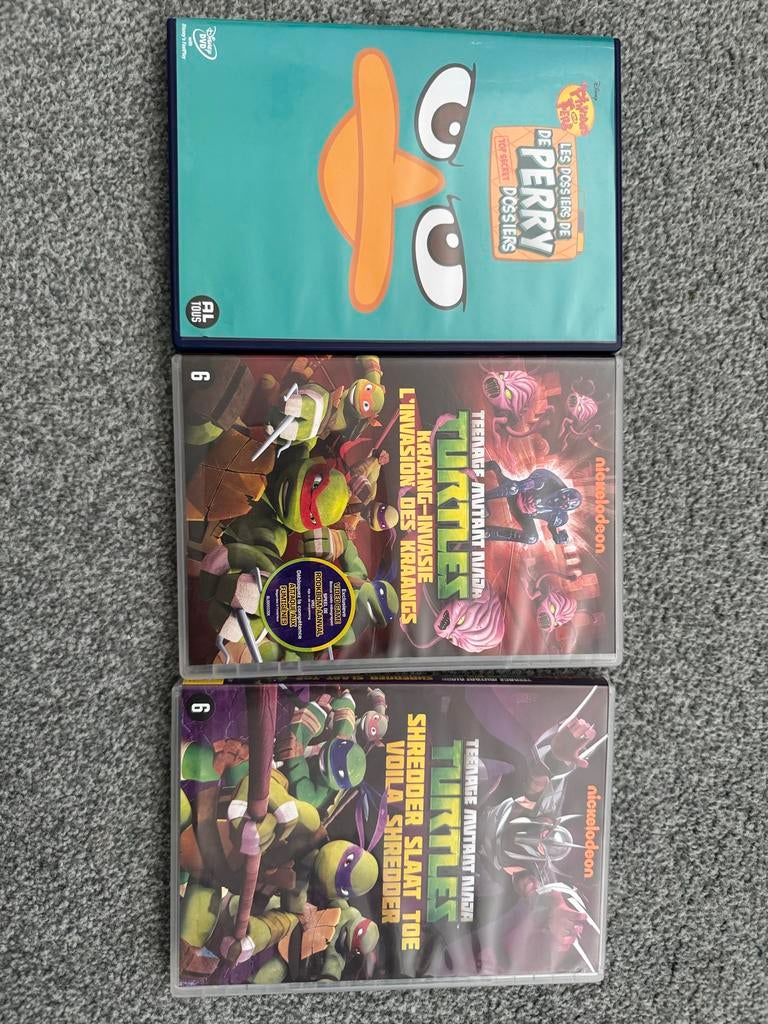 Dvd's voor kids: Phineas en Ferb & Teenage Mutant Ninja Turt, Cd's en Dvd's, Ophalen, Avontuur, Gebruikt, Vanaf 6 jaar