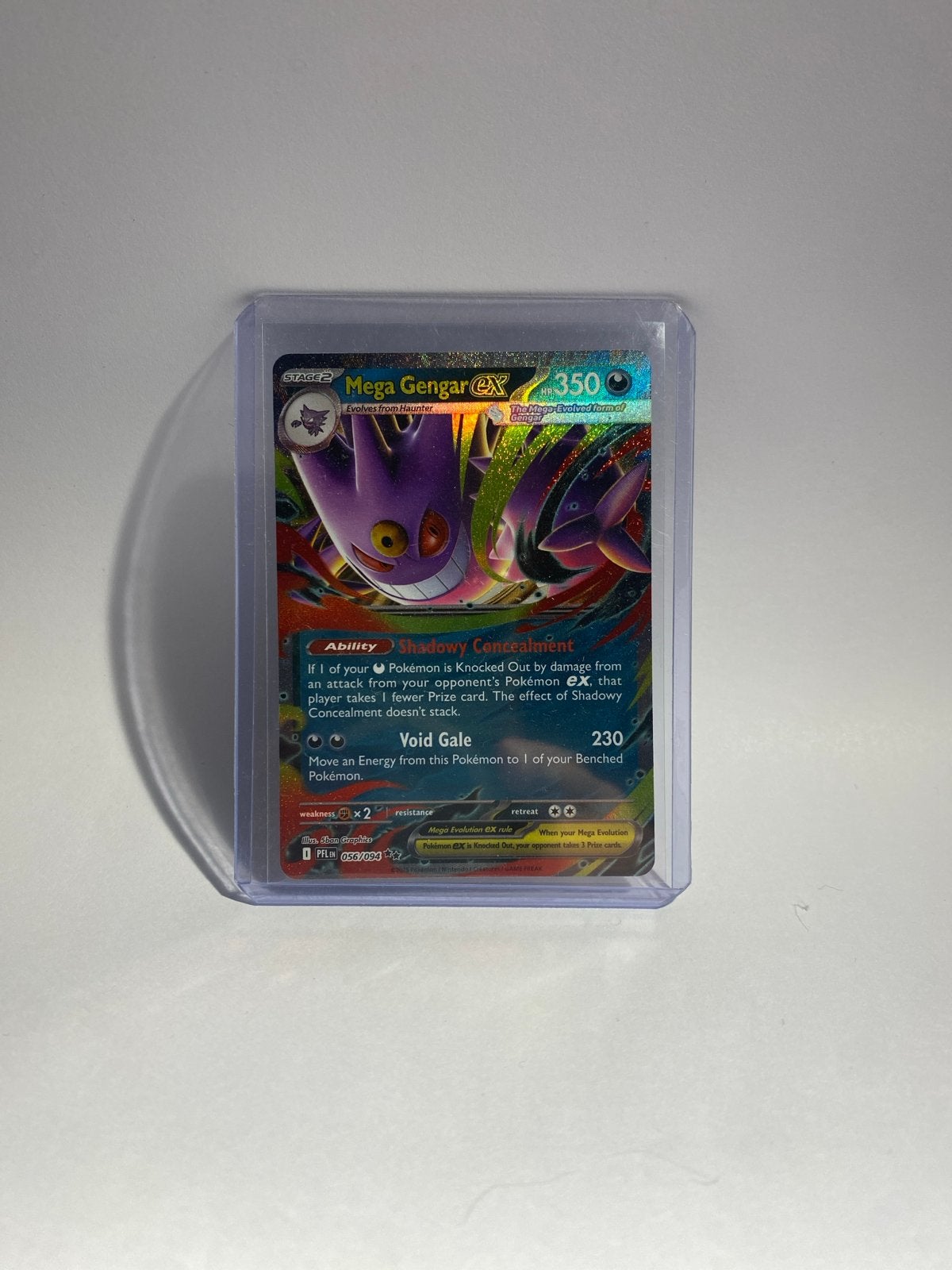 Mega Gengar EX Pokémon kaart, Ophalen of Verzenden, Zo goed als nieuw, Losse kaart