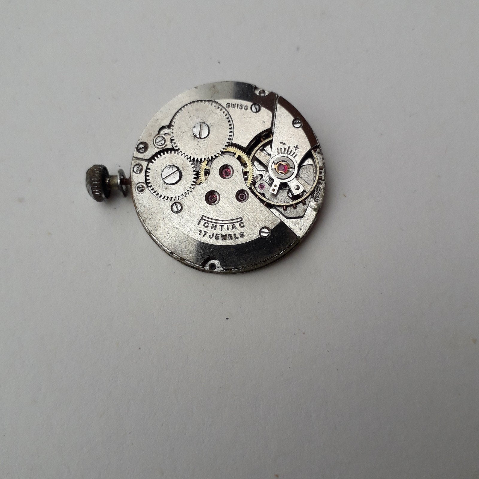 Antiek Pontiac 17 Jewels uurwerk kaliber AS170/03, Overige materialen, Polshorloge, 1930 tot 1960, Ophalen