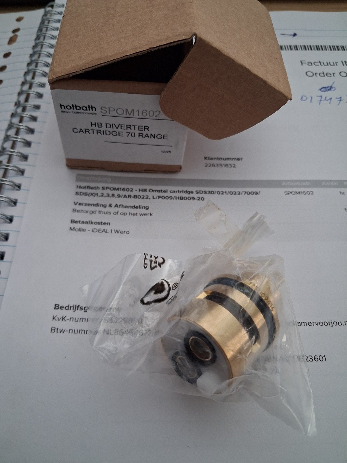 Hotbath Omstel cartridge SPOM1602 - Nieuw, Ophalen of Verzenden