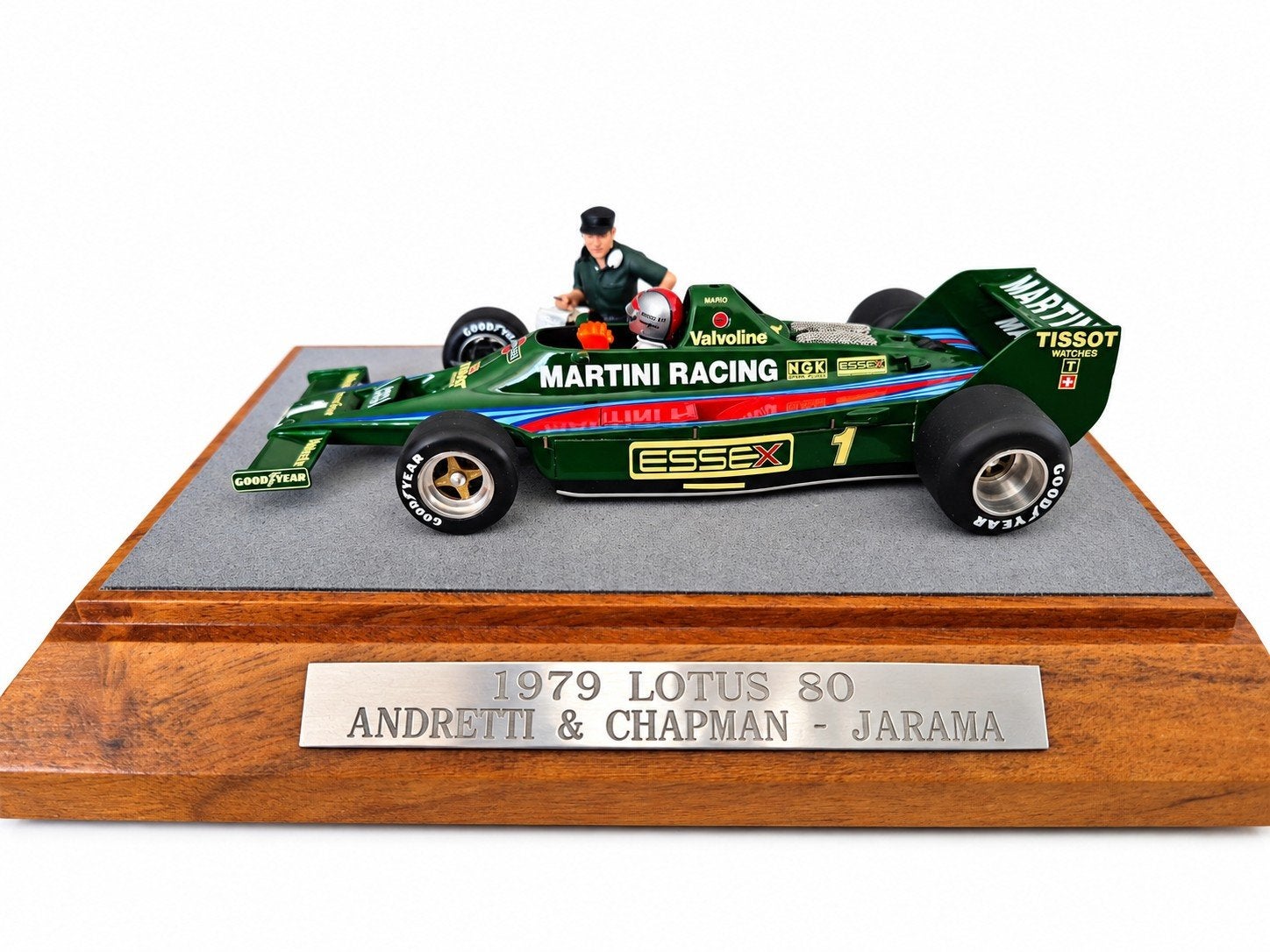 1979 Lotus 80 Martini Racing F1 Modelauto met Vitrine 1/43, Overige merken, Auto, 1:32 tot 1:50, Ophalen of Verzenden