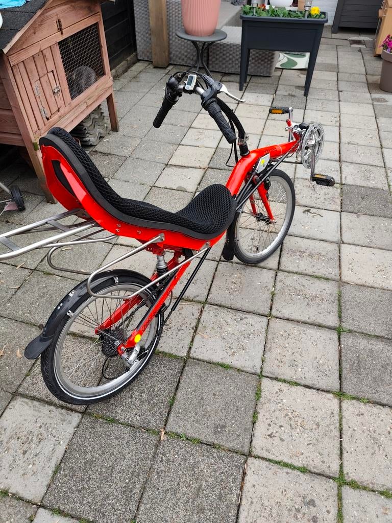 Te koop mooi ligfiets Hurricane Challenge, Ophalen, Gebruikt, Velgrem, Bovenstuur