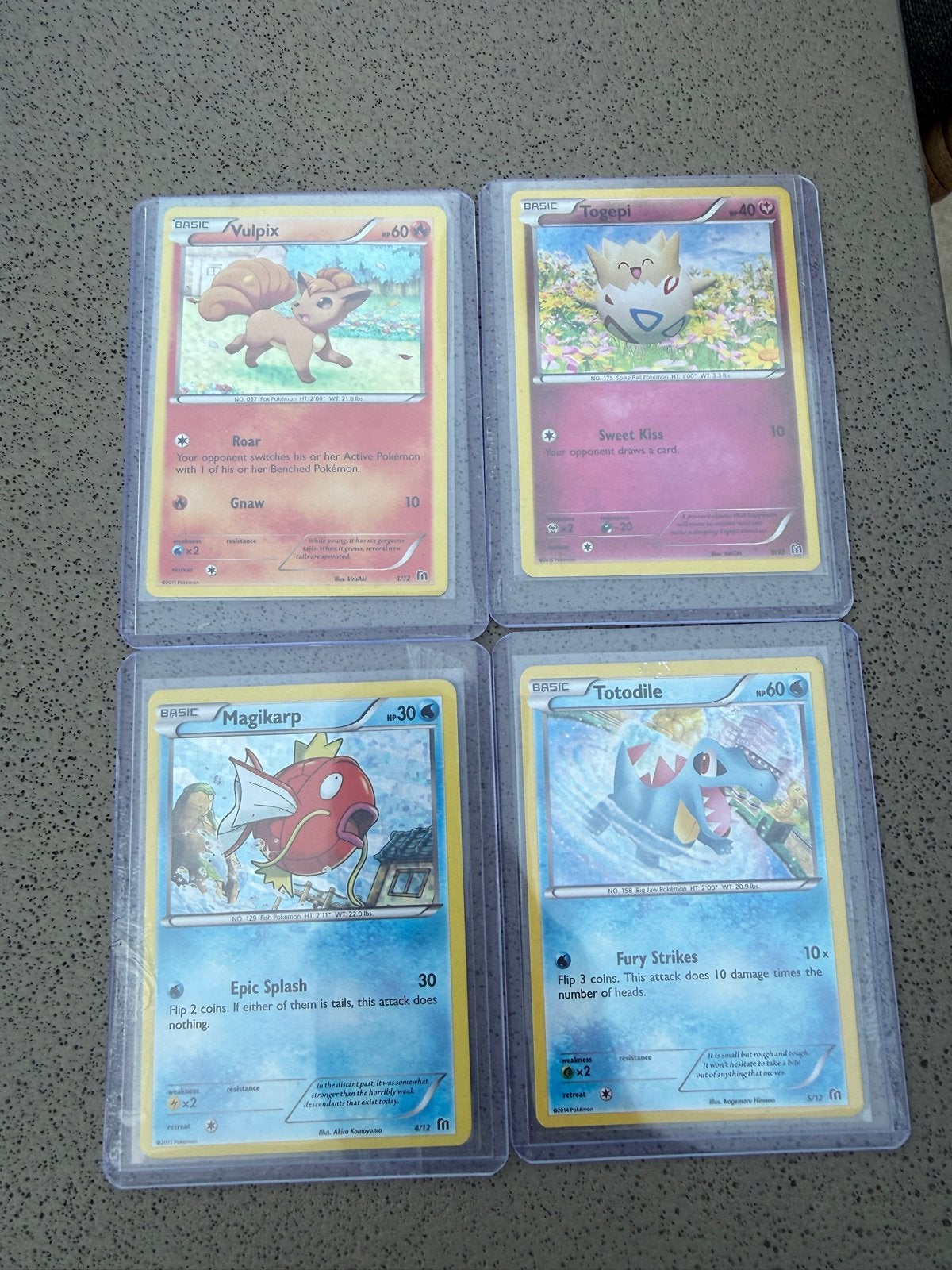 Mcdonalds 2016! Vulpix, Togepi, Magikarp, Totodile, Ophalen of Verzenden, Gebruikt, Meerdere kaarten