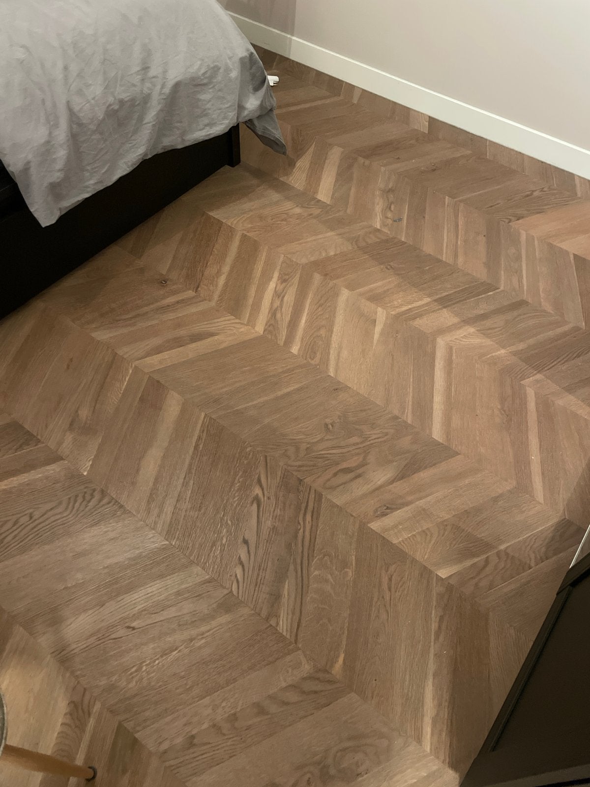 Restant eiken visgraat parket vloerdelen 7,5m2, Ophalen, 50 tot 150 cm, Zo goed als nieuw, 10 m² of meer