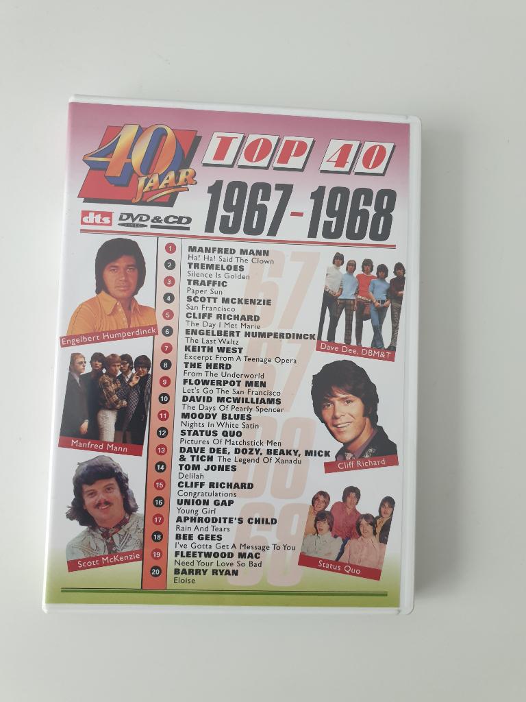 Top 40 1967 - 1968 (DVD plus CD), Cd's en Dvd's, Dvd's | Muziek en Concerten, Alle leeftijden, Ophalen of Verzenden, Zo goed als nieuw