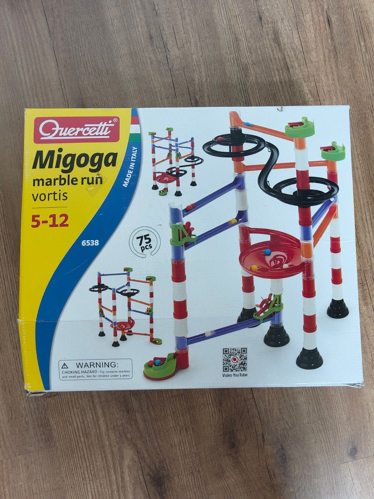 Migoga knikkerbaan VORTIS 75 stuks - Quercetti, Ophalen, Zo goed als nieuw, Bouwen