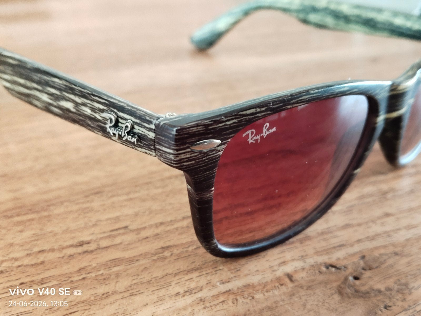 Super Ray Ban Wayfarer zonnebril., Ophalen of Verzenden, Zo goed als nieuw, Bruin, Ray-Ban