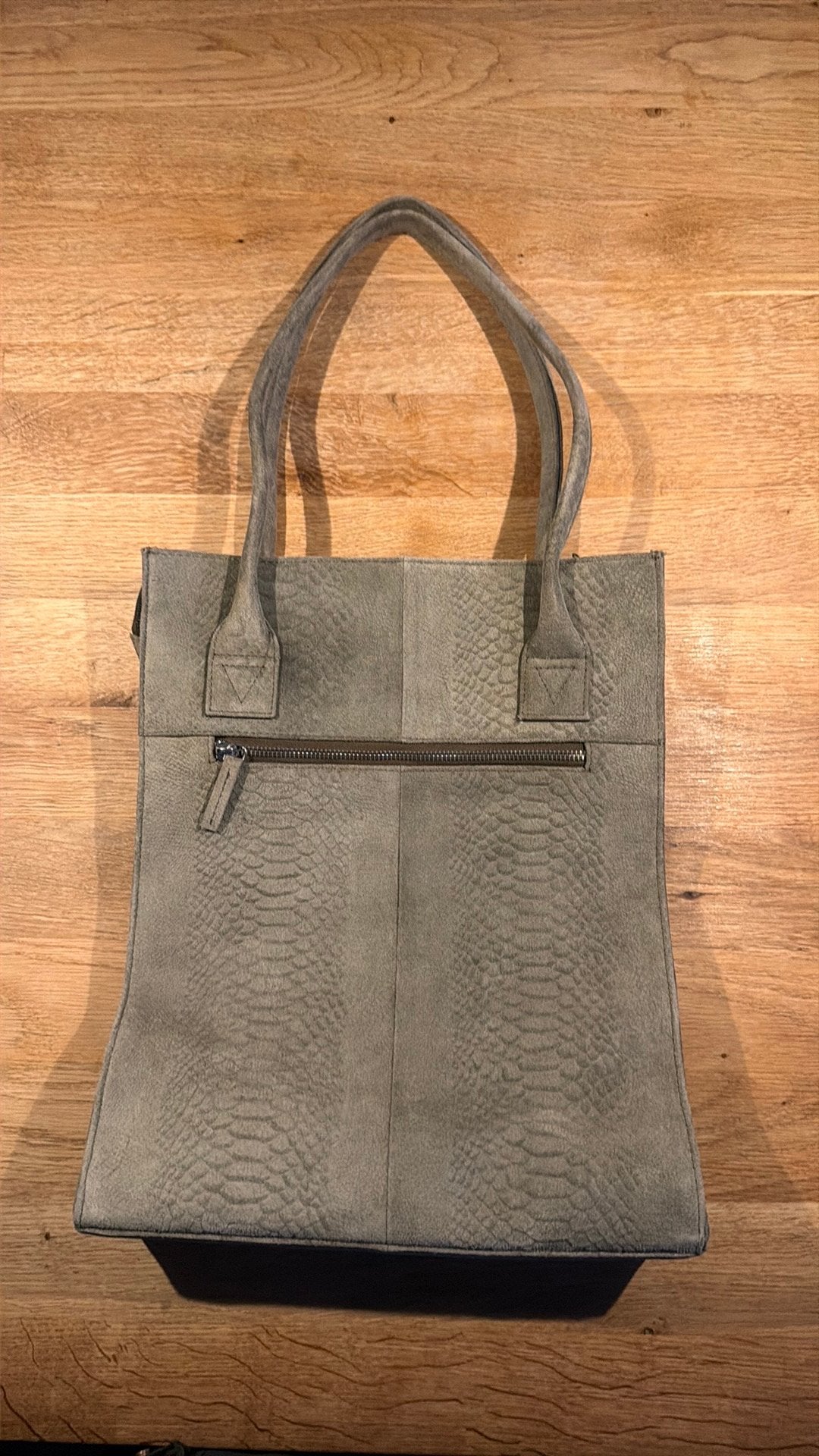 DSTRCT leren shopper tas model Portland Road, Ophalen of Verzenden, Zo goed als nieuw, Groen, Shopper