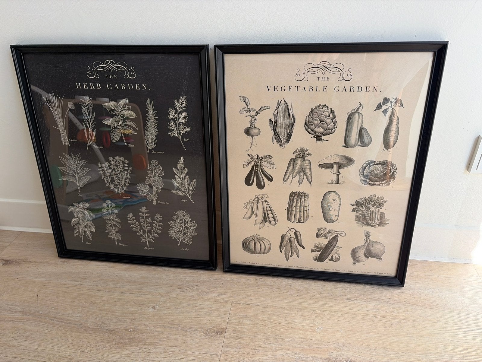 Set van 2 IKEA Knoppang lijsten met botanische prints, 50 – 75, Ophalen of Verzenden, 50 tot 75 cm, Print