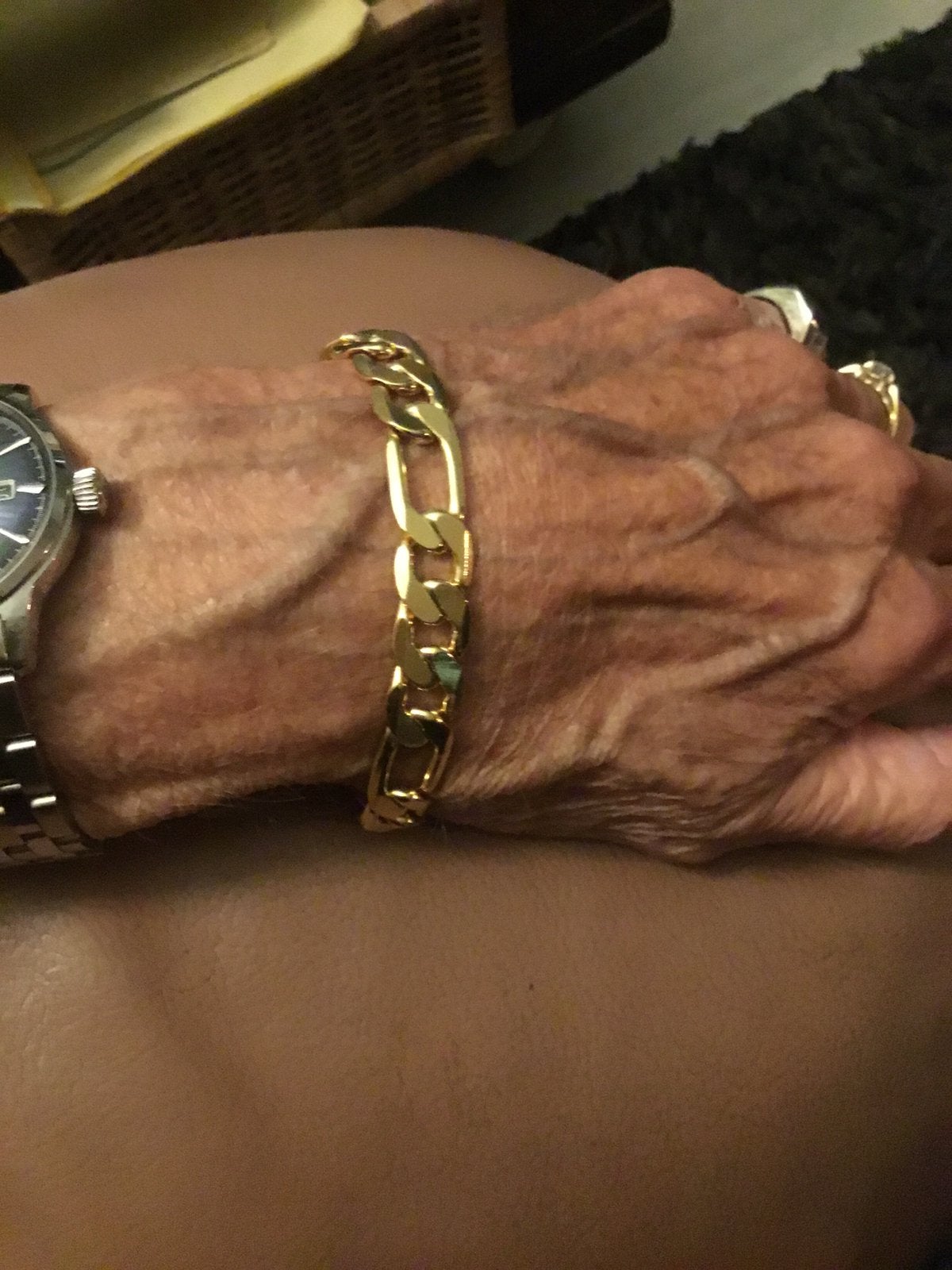 Herenarmband, Ophalen of Verzenden, Zo goed als nieuw, Goud