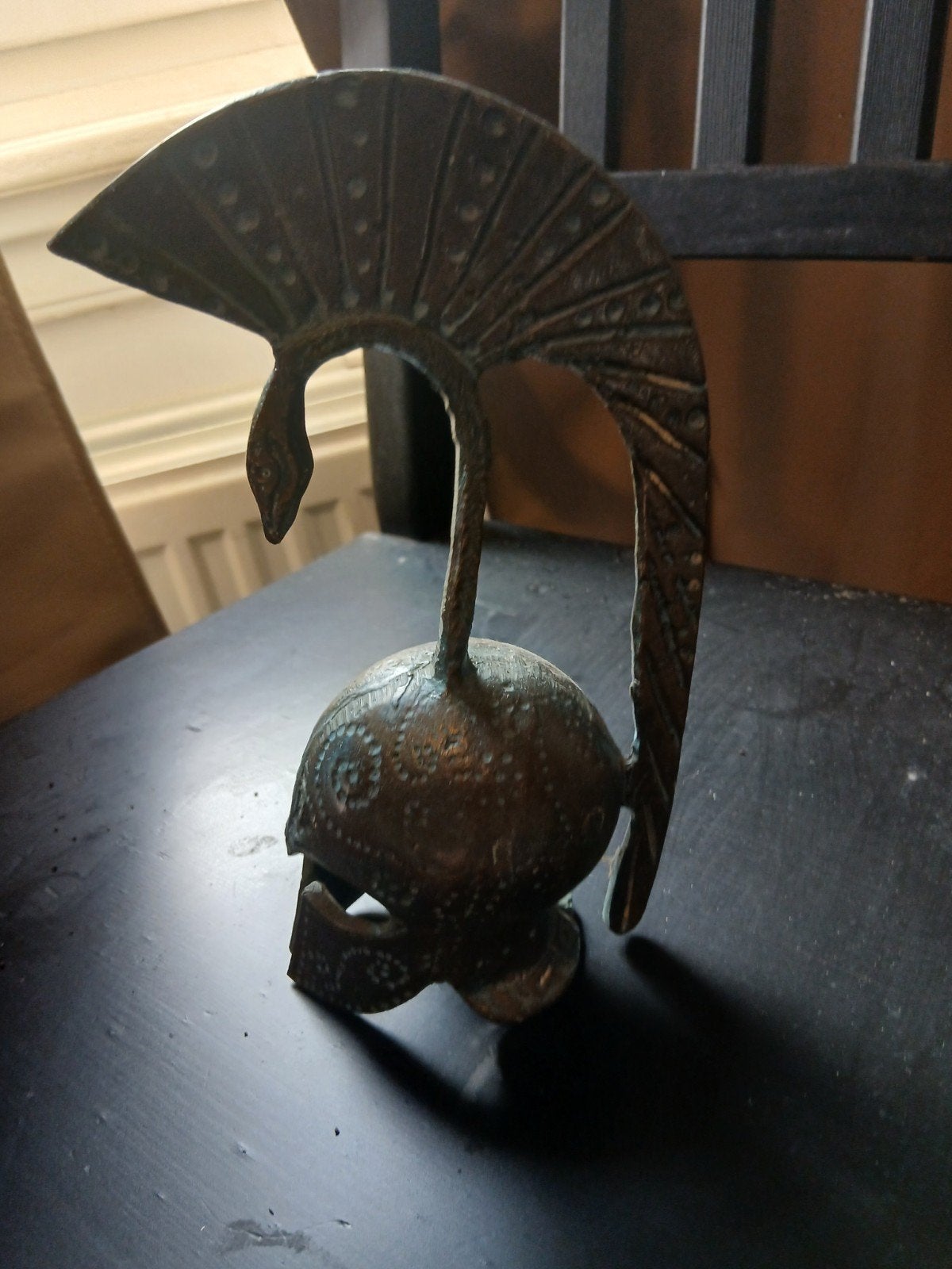 Romeinse miniatuurhelm met belklepel, Ophalen of Verzenden